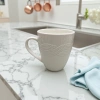 White ceramic mug, simple home coffee cup, 350ml Specification image
